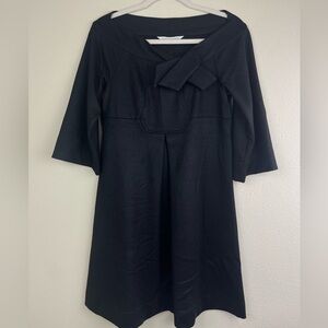 Diane Von Furstenberg Orchetto Black Wool Dress Size 6 (D1-22)‎